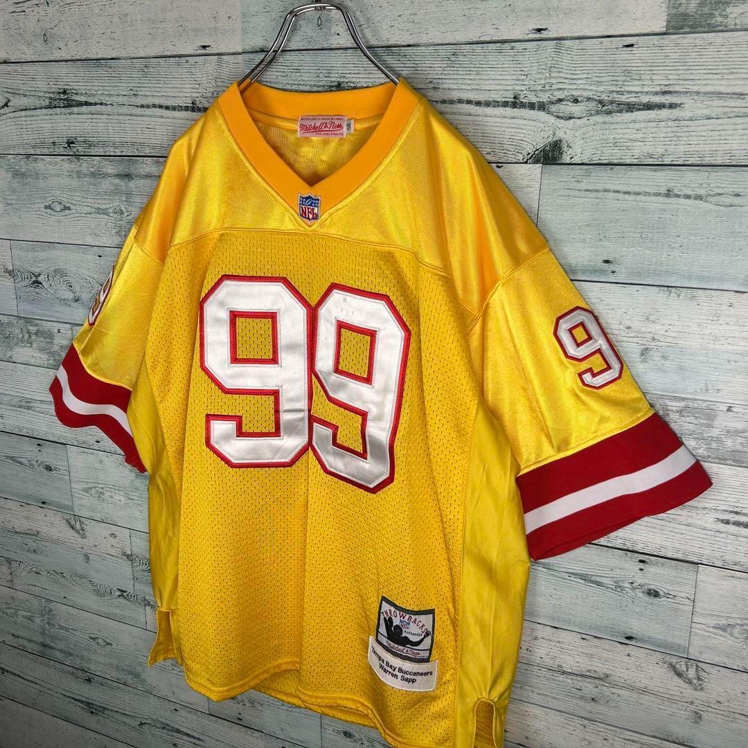 NFL 全刺繍 半袖 アメフトゲームシャツ イエロー L 5159