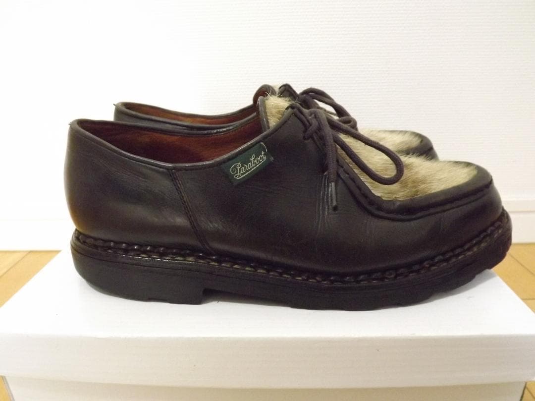 Paraboot　(パラブーツ)　フランス製　 レザー　ハラコ　ラバーソール
