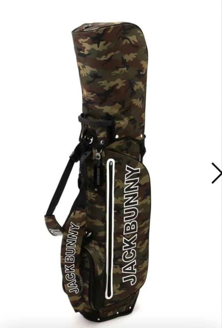 新品未使用　JACK BUNNY 迷彩　キャディバッグ　ゴルフバッグ　スタンド付