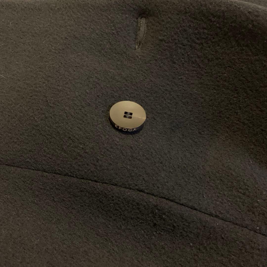 エポカ　EPOCA　ブラック　ノーカラー　ロングコート