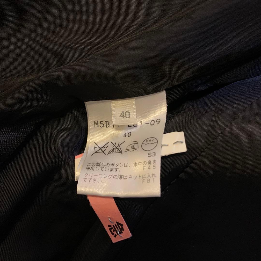 エポカ　EPOCA　ブラック　ノーカラー　ロングコート