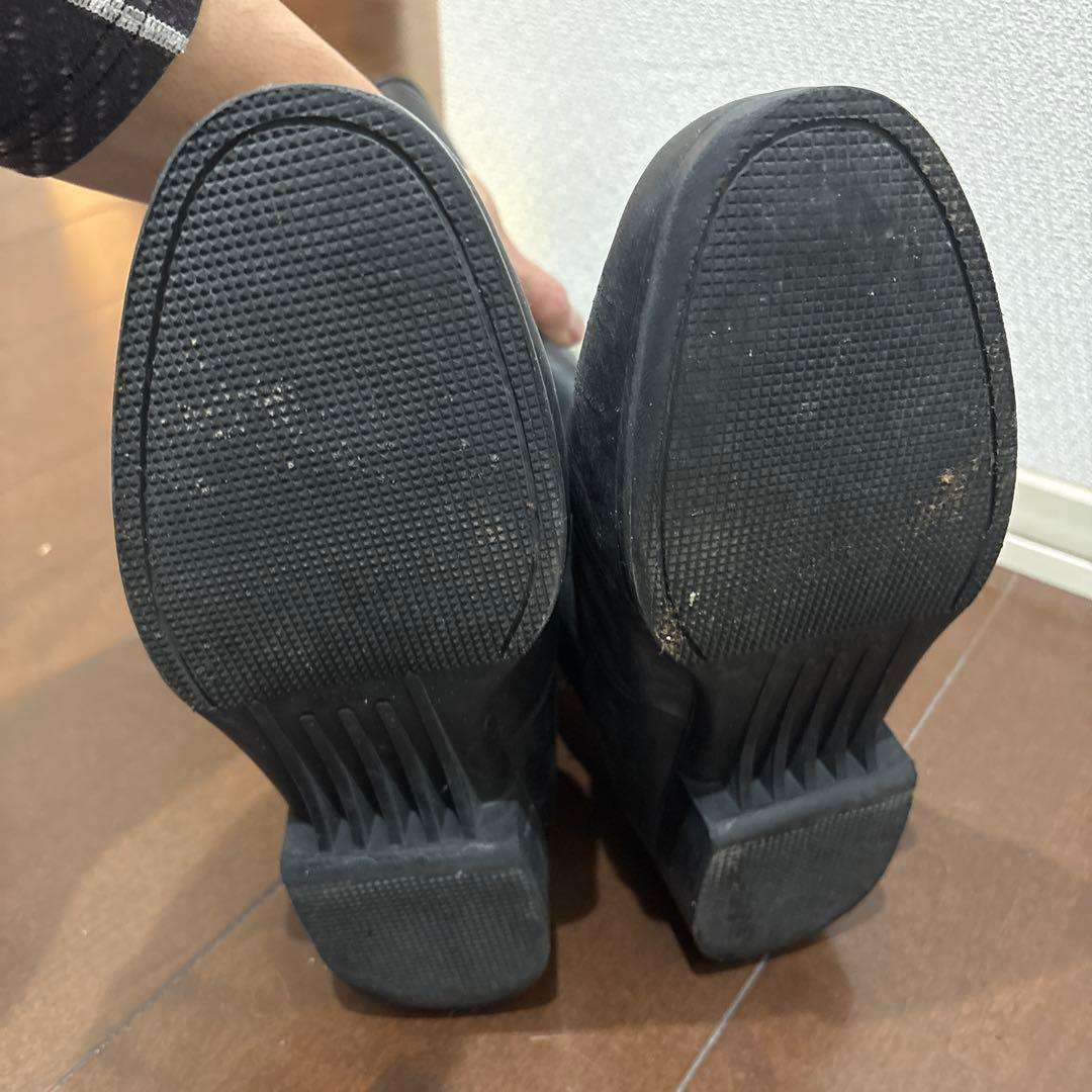 本革　特攻ブーツ　旧車會　レザー ロングブーツ ブラック　26.0cm バイク