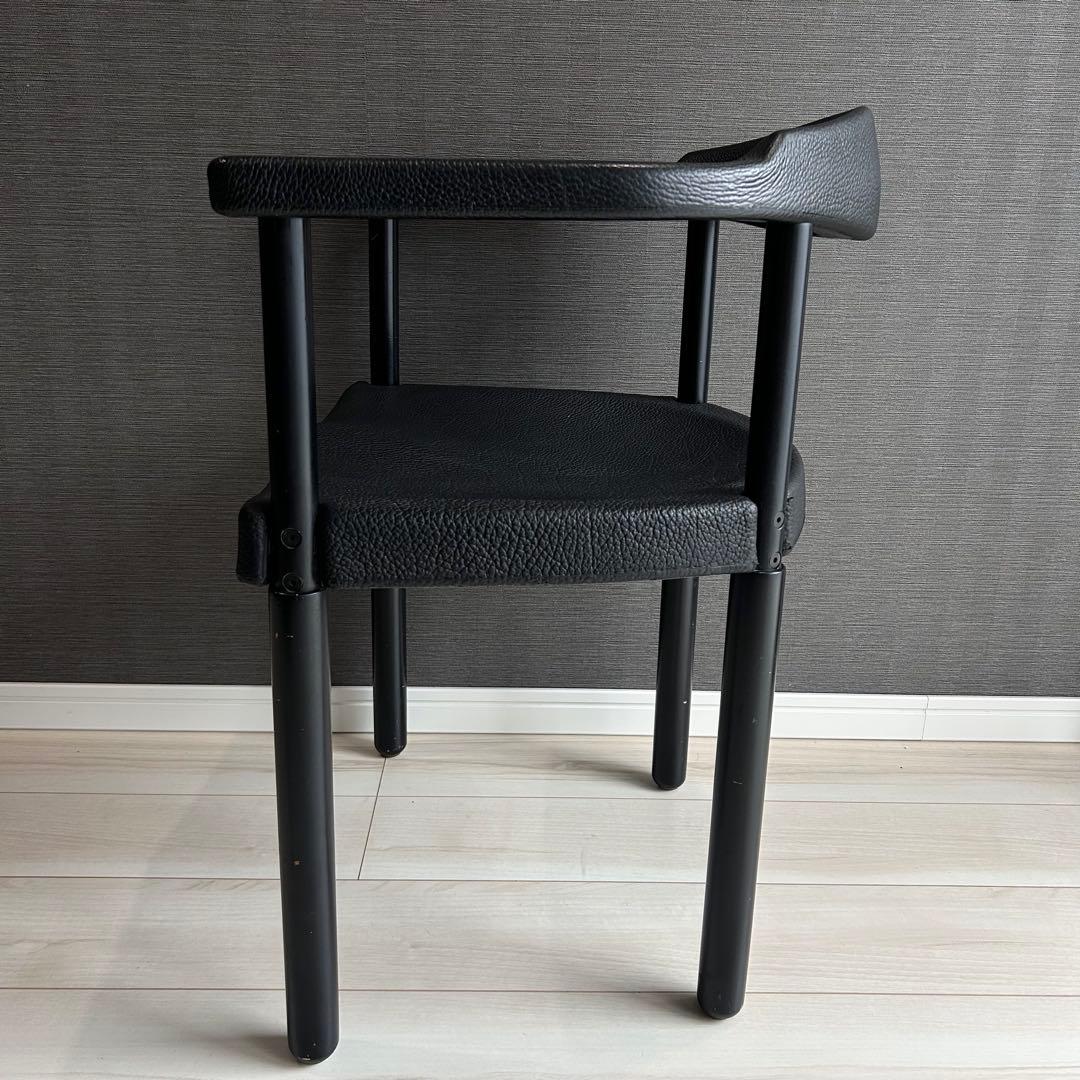 カッシーナ レオナルド アームチェア 椅子 ブラック 名作 デザイナーズ家具