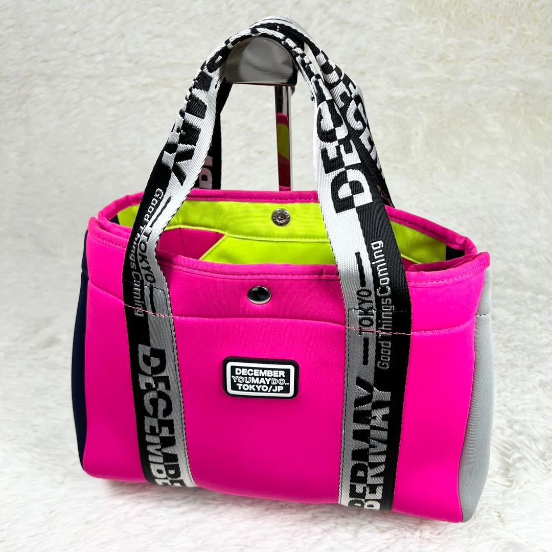 ディセンバーメイ ネオプレーントートバッグ カートバッグ 大容量 ネオン