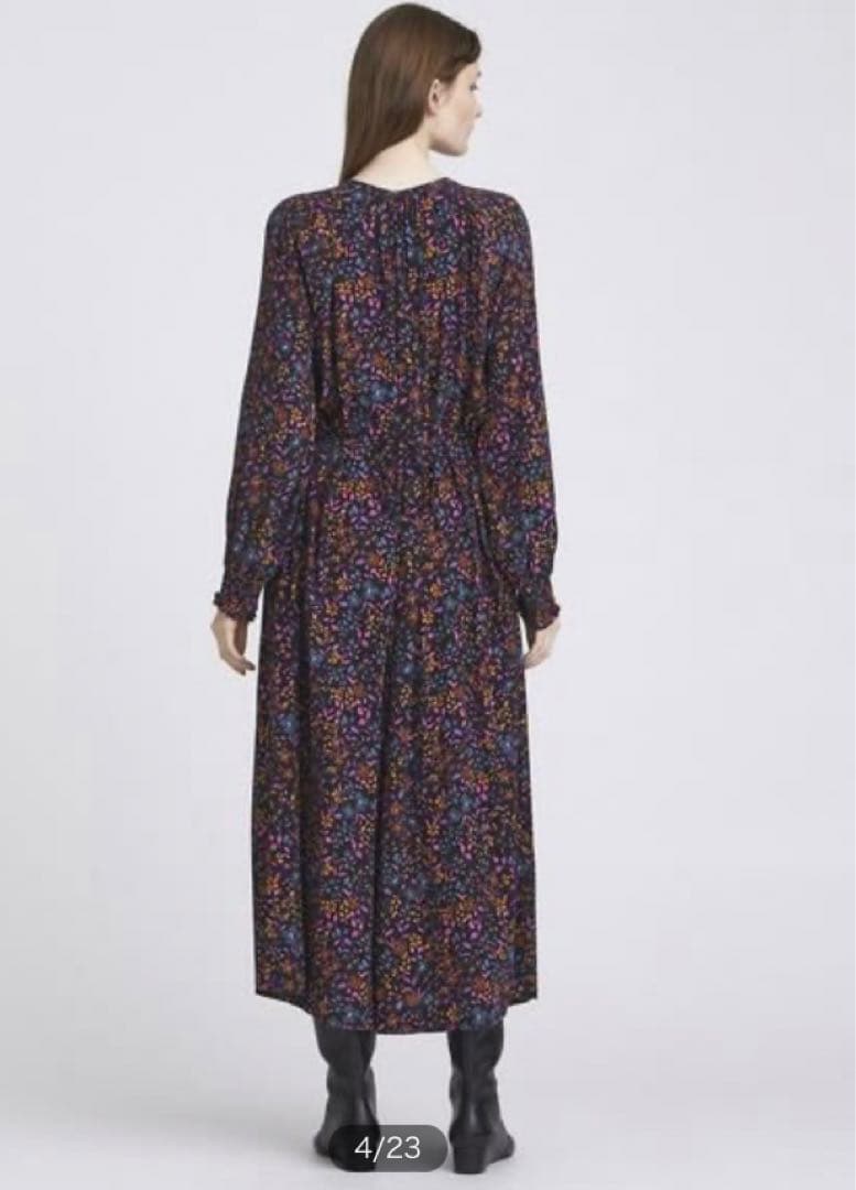 HOUSE OF LOTUS コスモスプリントギャザーワンピース