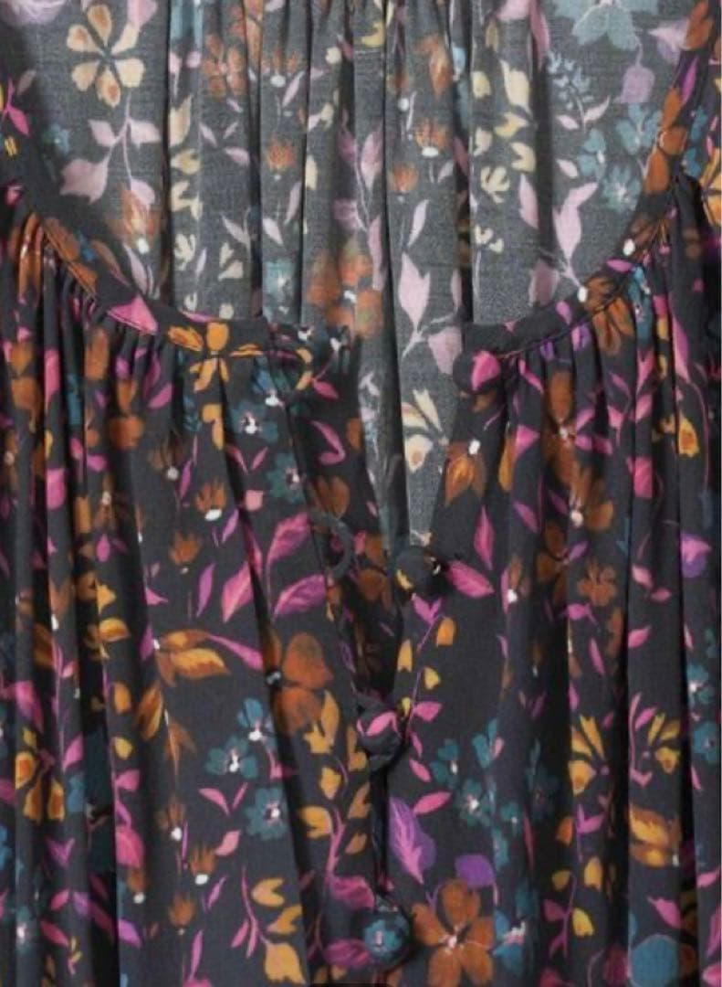 HOUSE OF LOTUS コスモスプリントギャザーワンピース