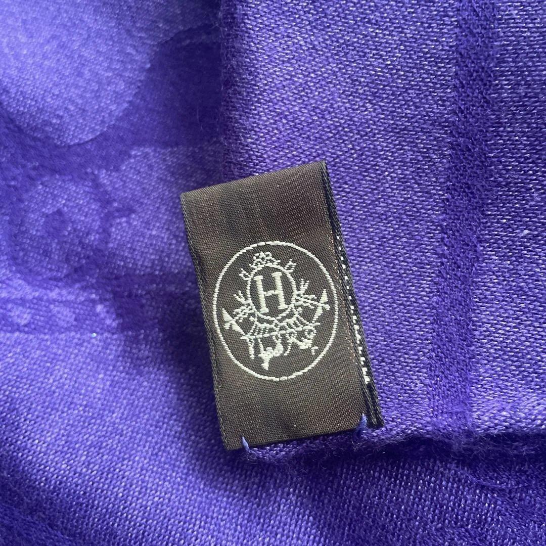 【良品】HERMÈS エルメス 大判カシミヤ シルクストール　ニュー・リブリス