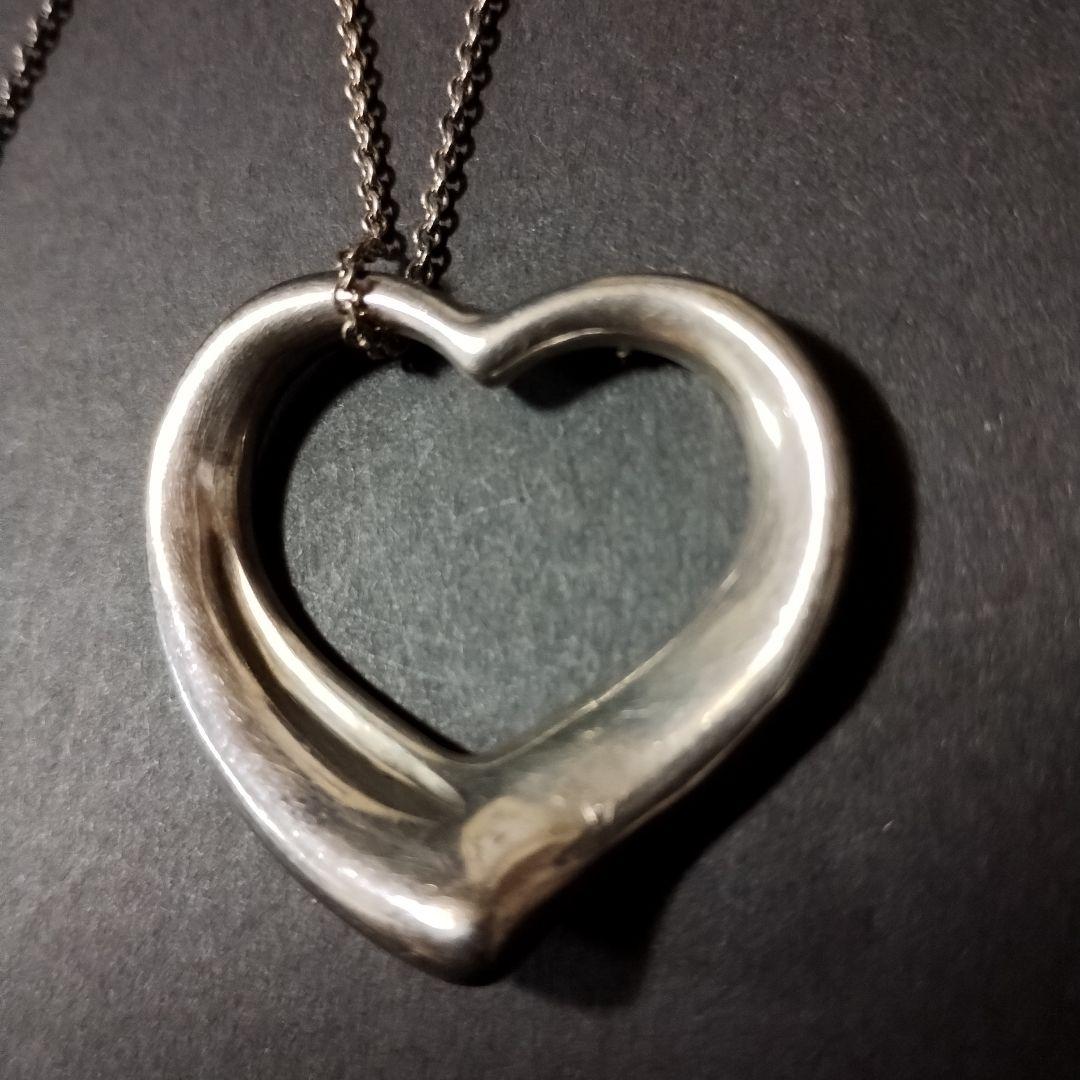 ティファニー　シルバー製ハート型ペンダント　ネックレス