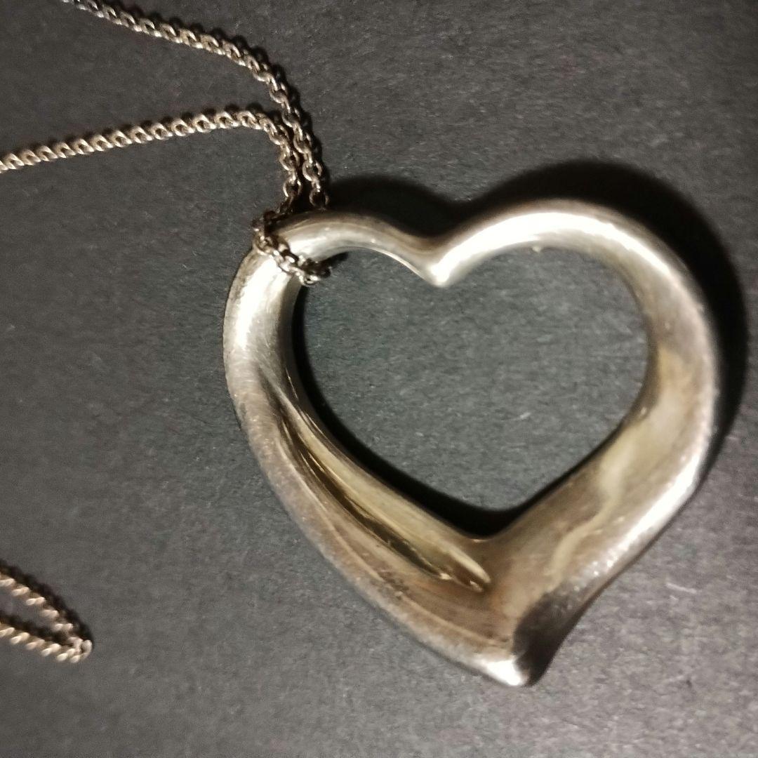 ティファニー　シルバー製ハート型ペンダント　ネックレス