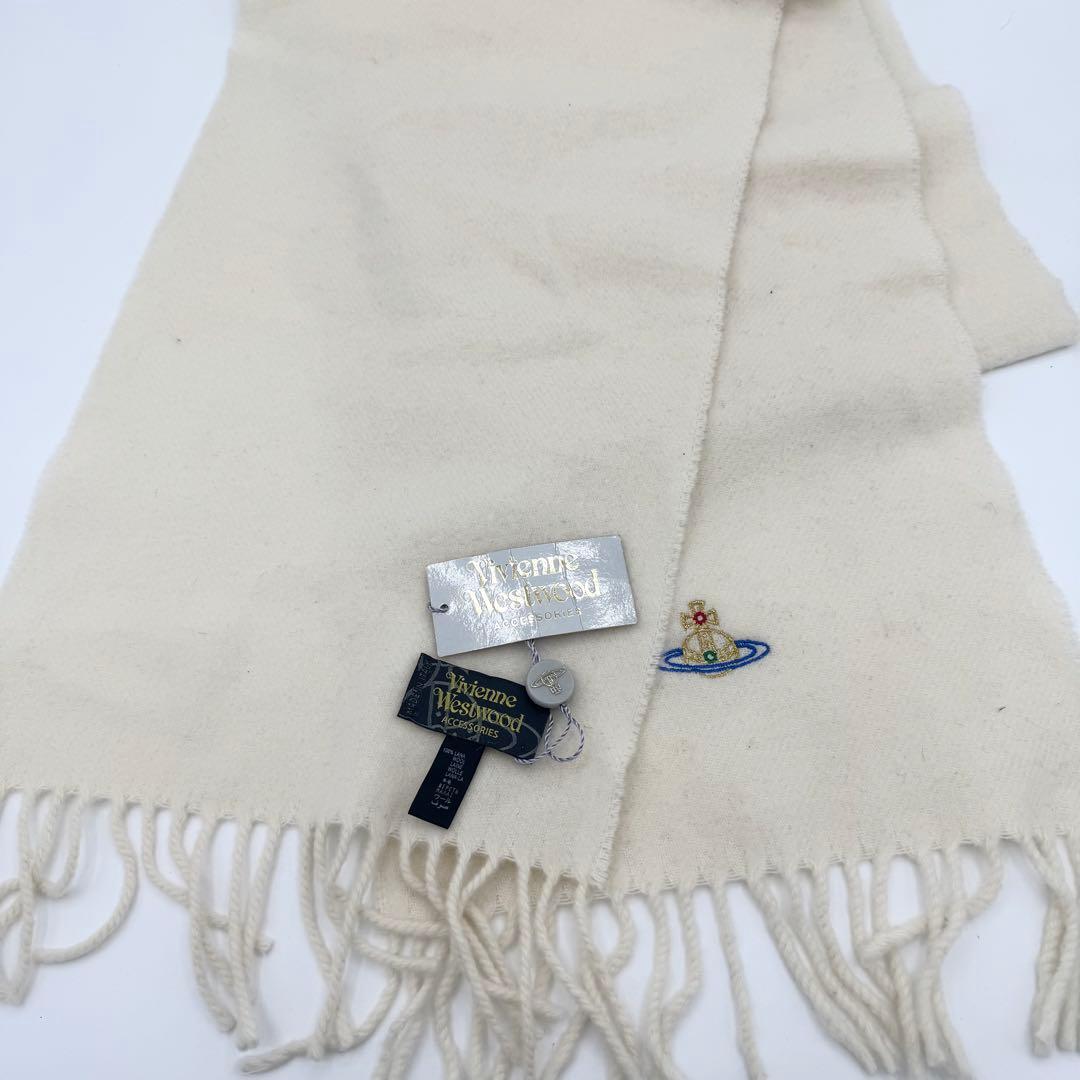 未使用◎ヴィヴィアンウエストウッド　マフラー　オーブ　大判　イタリア製
