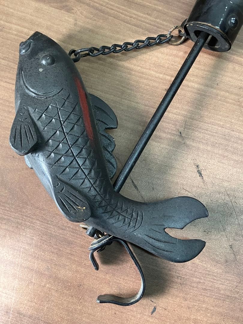 昭和レトロ 竹製 大型 自在鉤 囲炉裏 暖炉 火鉢 古民家 古道具 平成レトロ