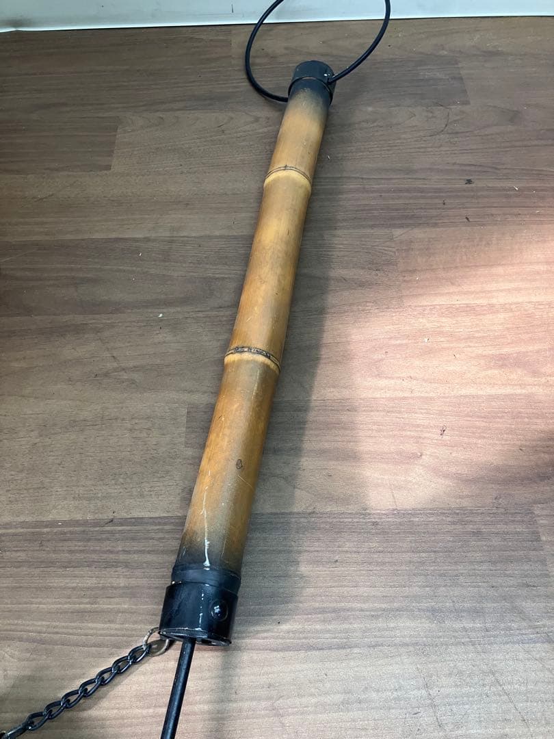 昭和レトロ 竹製 大型 自在鉤 囲炉裏 暖炉 火鉢 古民家 古道具 平成レトロ