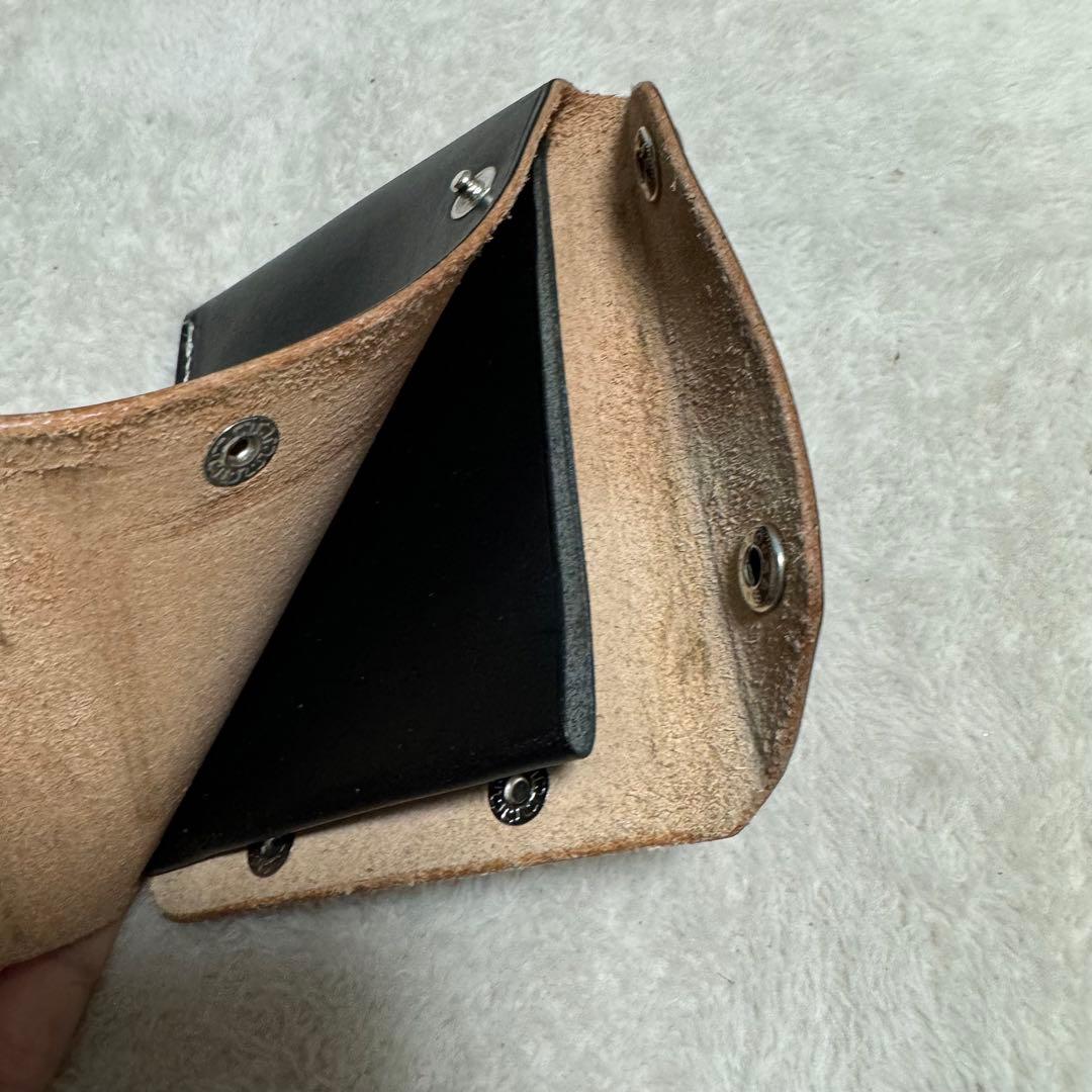 【五助屋レザー】人気✨ライダースミニウォレット改　リスシオ　茶芯　モンロー