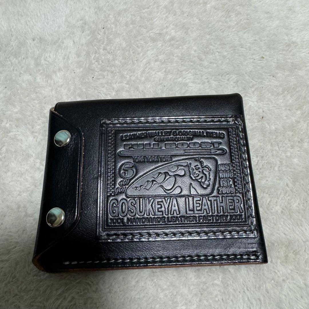 【五助屋レザー】人気✨ライダースミニウォレット改　リスシオ　茶芯　モンロー