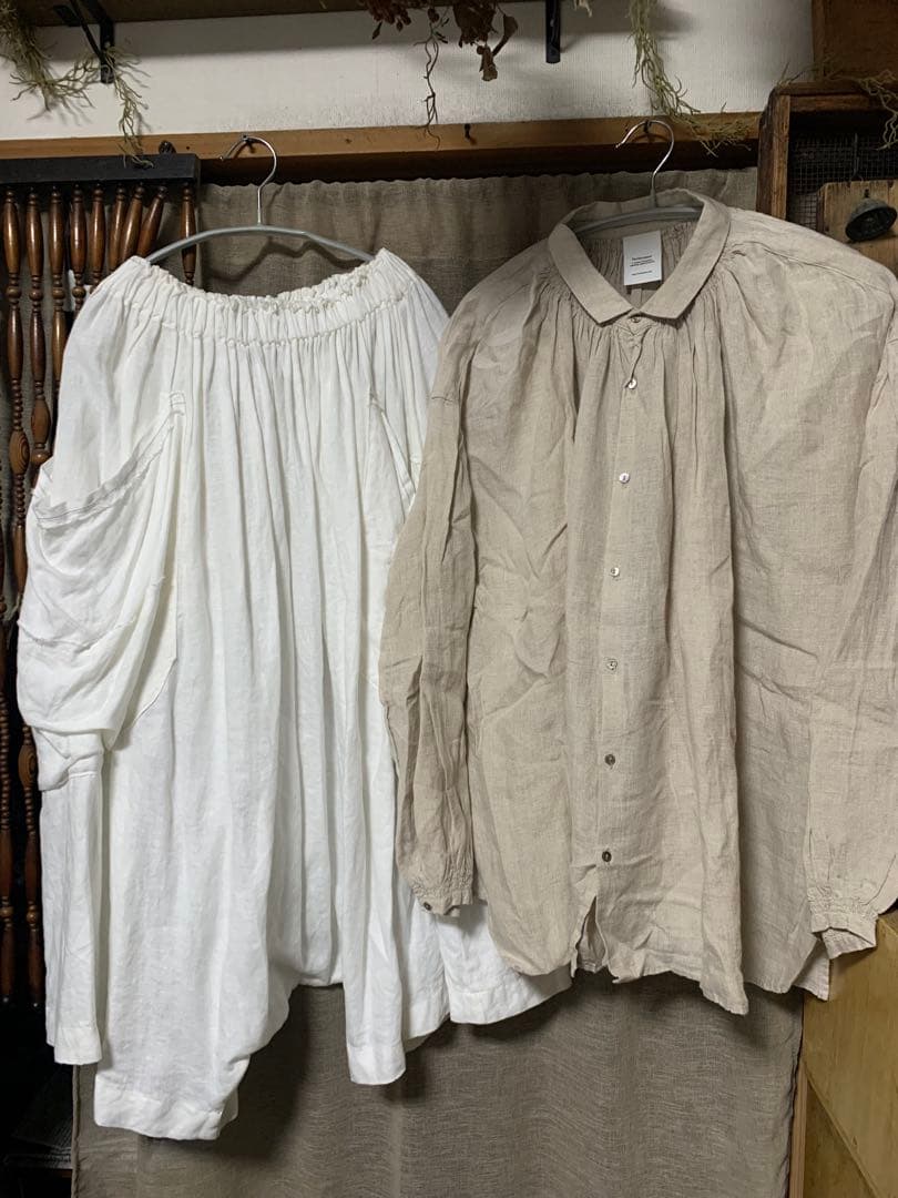 2.作家さんハンドメイドリネンパンツとヴェリテクール リネン トップス2点