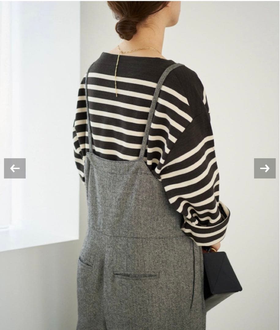 【新品】IENA ヘリンボーン　オールインワン　サロペット　オーバーオール