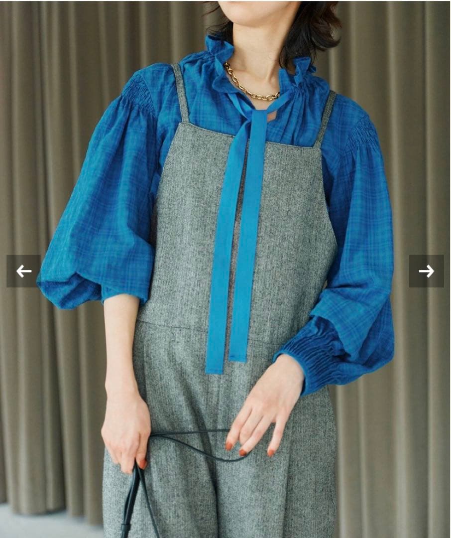 【新品】IENA ヘリンボーン　オールインワン　サロペット　オーバーオール