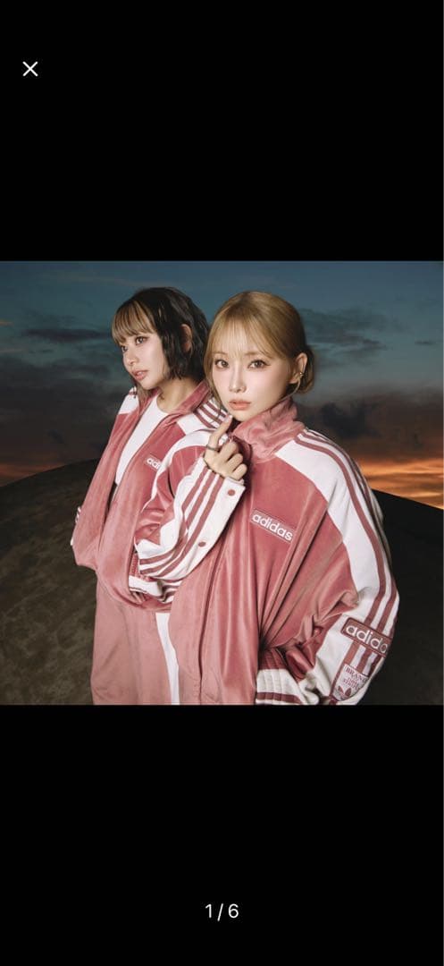 adidas アディブレイク ベロア トラックトップスピンク XL