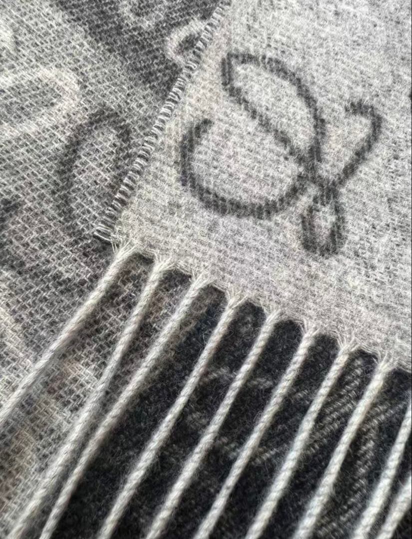 LOEWE ロエベ マフラー アナグラム 180×40 ウール×カシミヤ