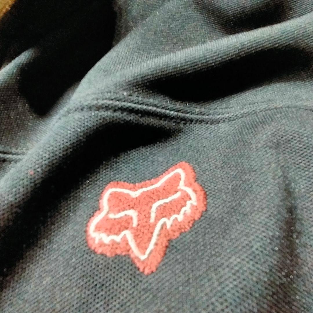 【美品】FOX RACING ジップアップジャージ　刺繍ロゴ入り　刺繍ワッペン