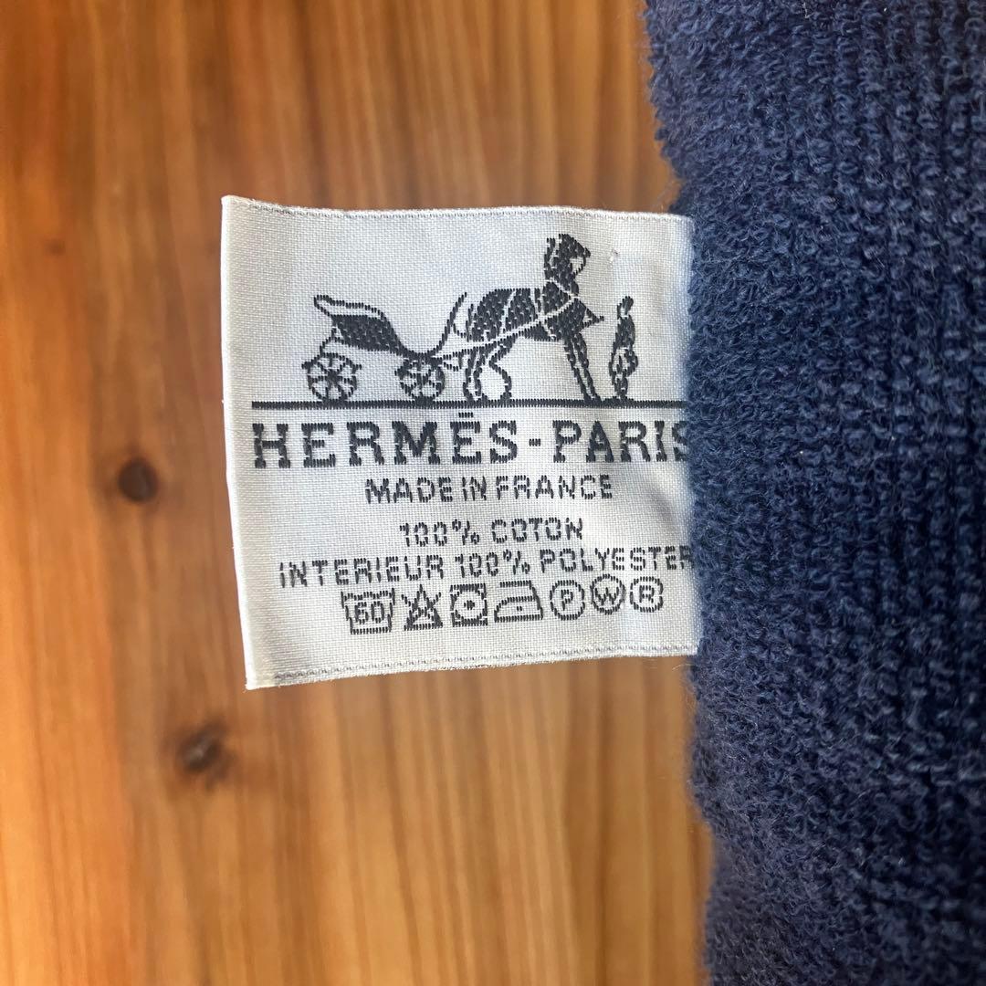 美品　エルメス ピロー ビーチ 枕 ヨッティング ビーチ クッション ブルー