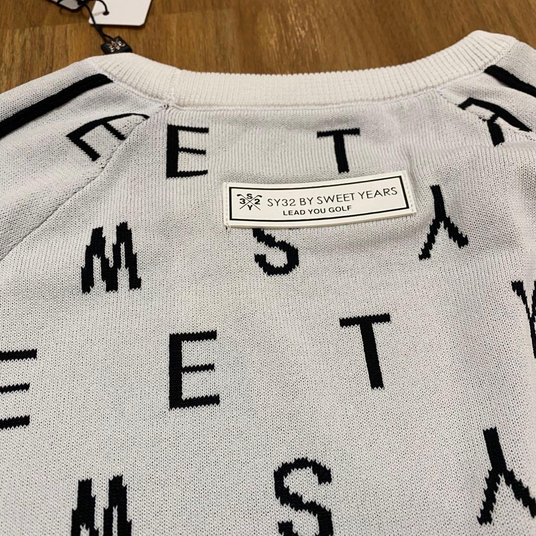 【SY32 SWEET YEARS】レディース ニットシャツ S ホワイト