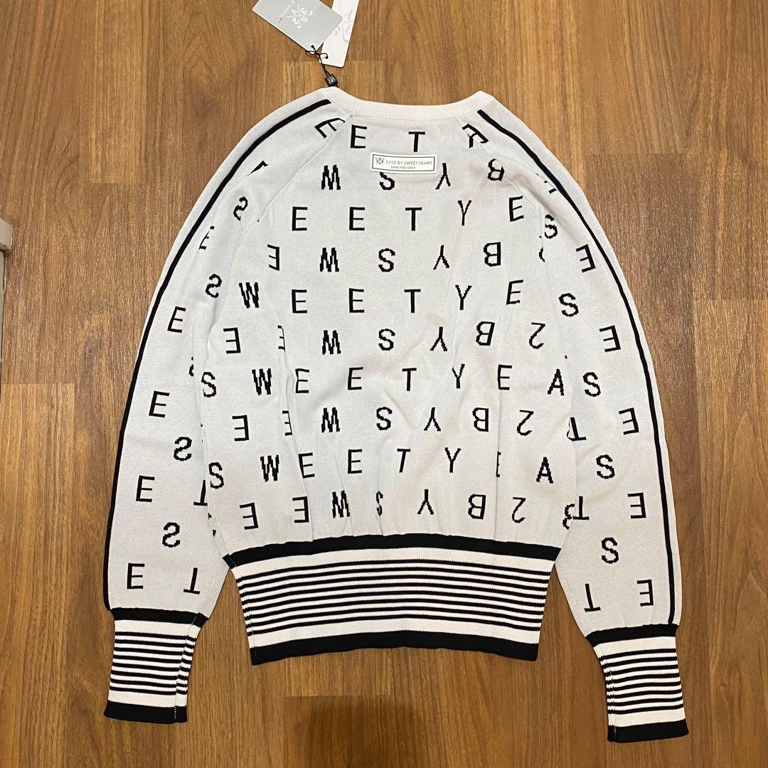 【SY32 SWEET YEARS】レディース ニットシャツ S ホワイト