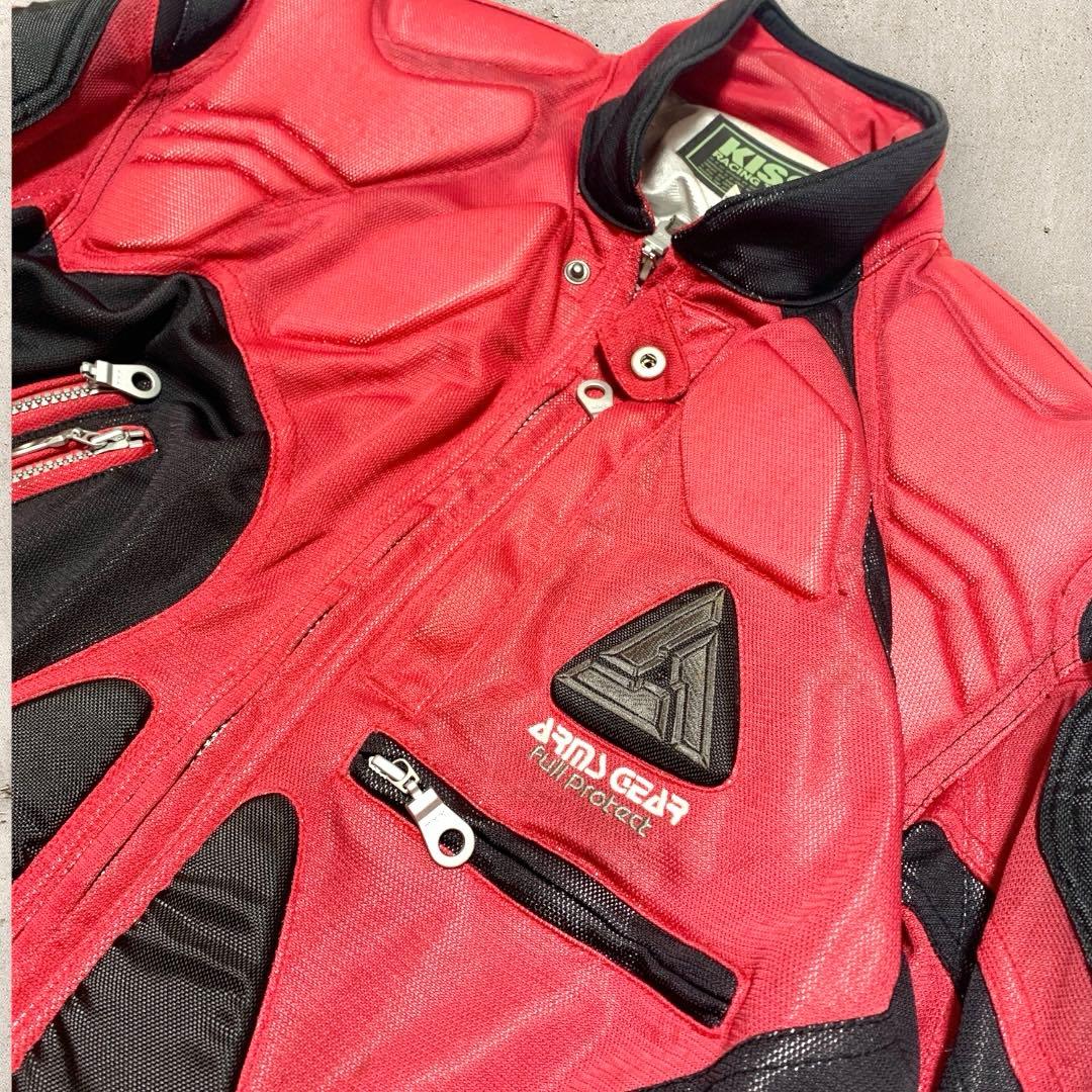 希少 KISS RACING ライダースジャケット 当時物 LL バイク