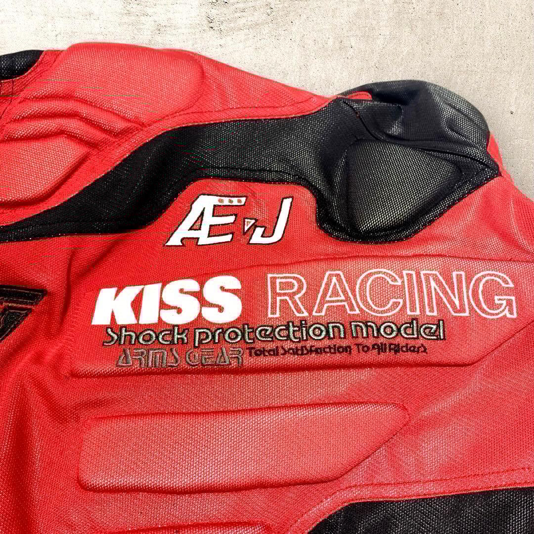 希少 KISS RACING ライダースジャケット 当時物 LL バイク