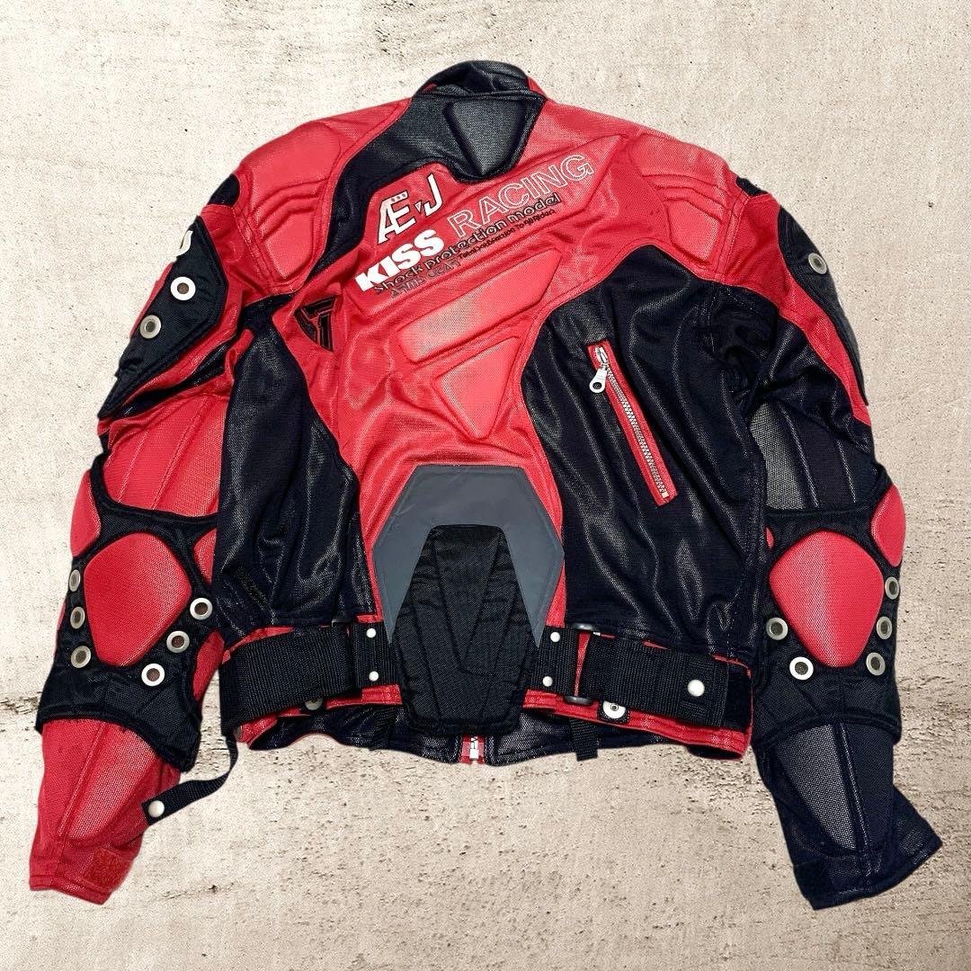 希少 KISS RACING ライダースジャケット 当時物 LL バイク