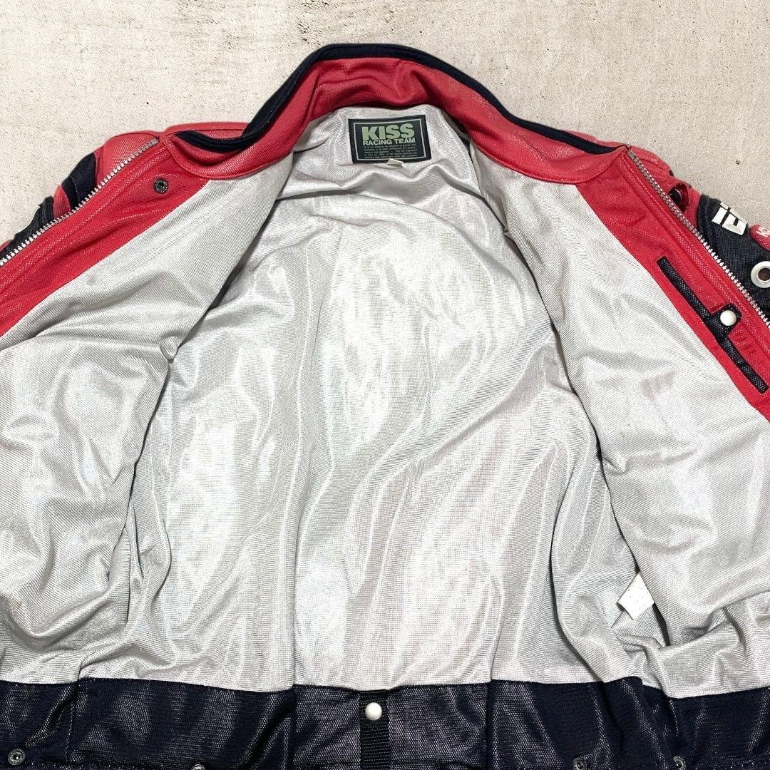 希少 KISS RACING ライダースジャケット 当時物 LL バイク