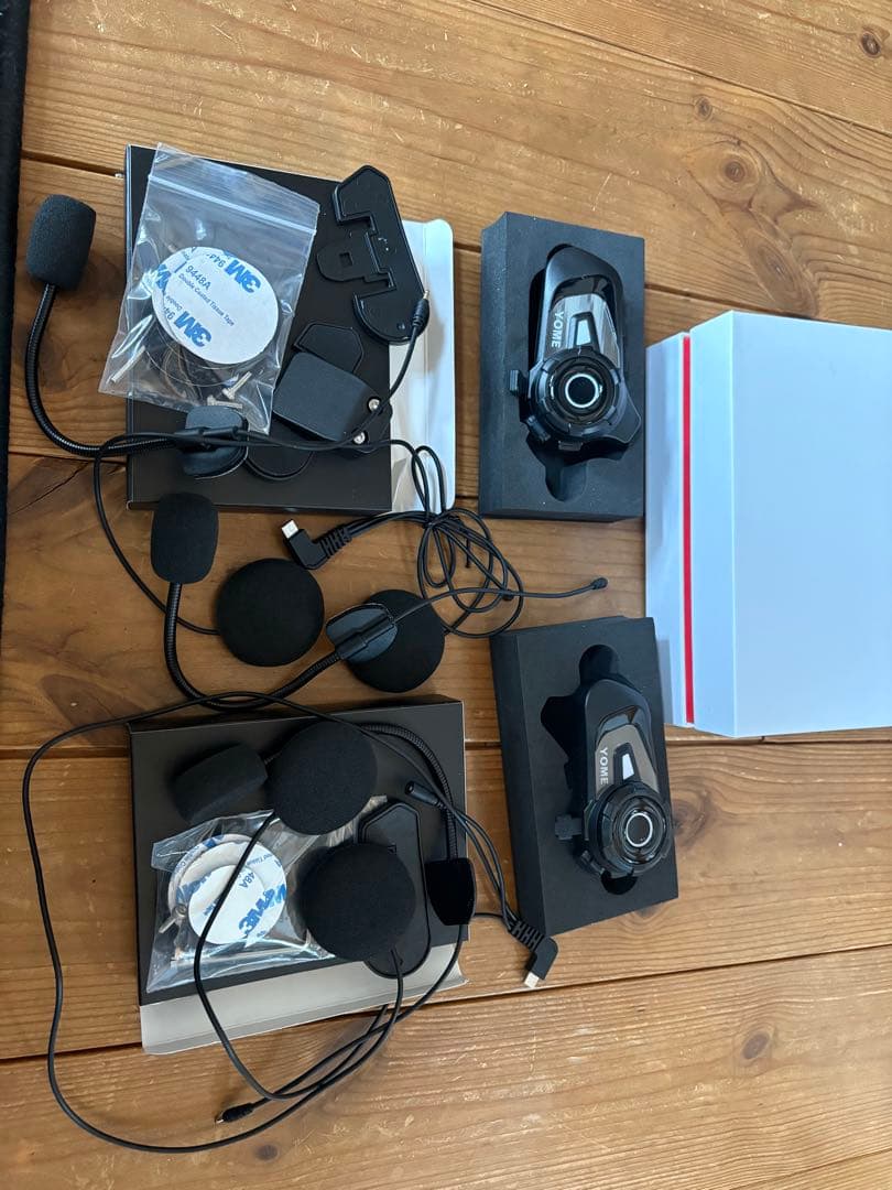 新YOME S2 Plus ヘルメットBluetoothヘッドセット 2セット