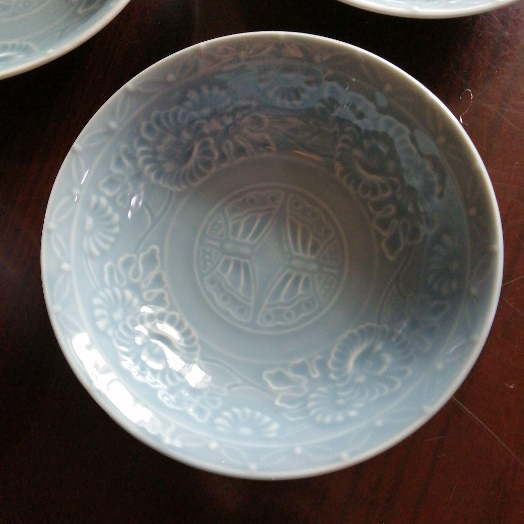 瀬戸焼　青磁中鉢　12客　16cm　大正期