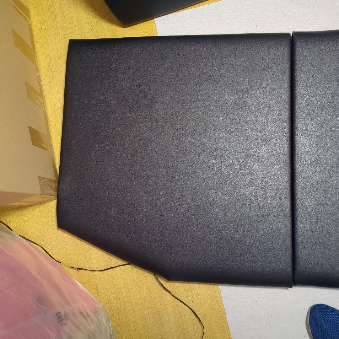 【にゃーさん】フラット4点セット&ベット4分割【ブラックレザー】