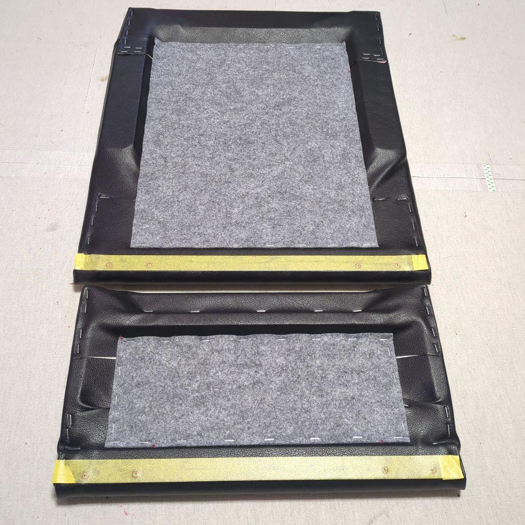 【にゃーさん】フラット4点セット&ベット4分割【ブラックレザー】