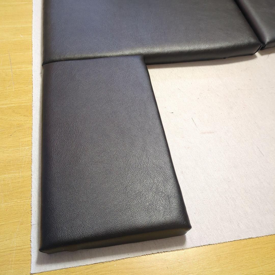 【にゃーさん】フラット4点セット&ベット4分割【ブラックレザー】