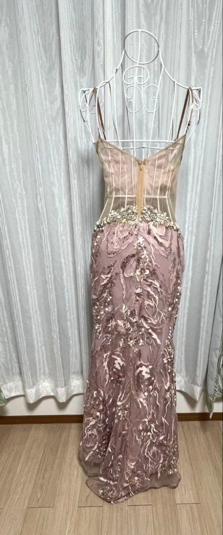 エンジェルアールビーズ刺繍ロングドレス【M】