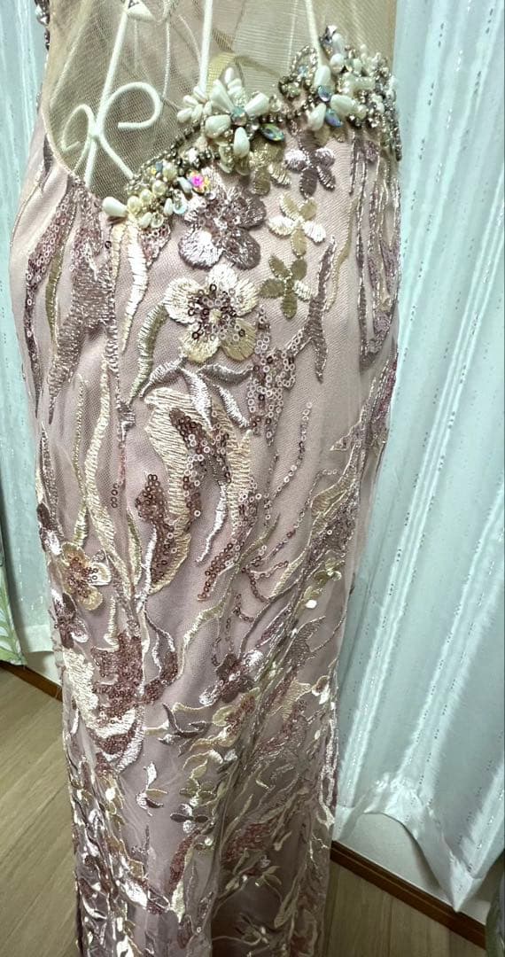 エンジェルアールビーズ刺繍ロングドレス【M】