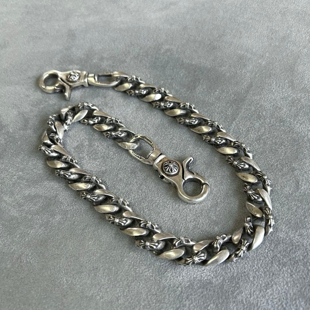 小物 silver925 wallet chain floral cross 225g