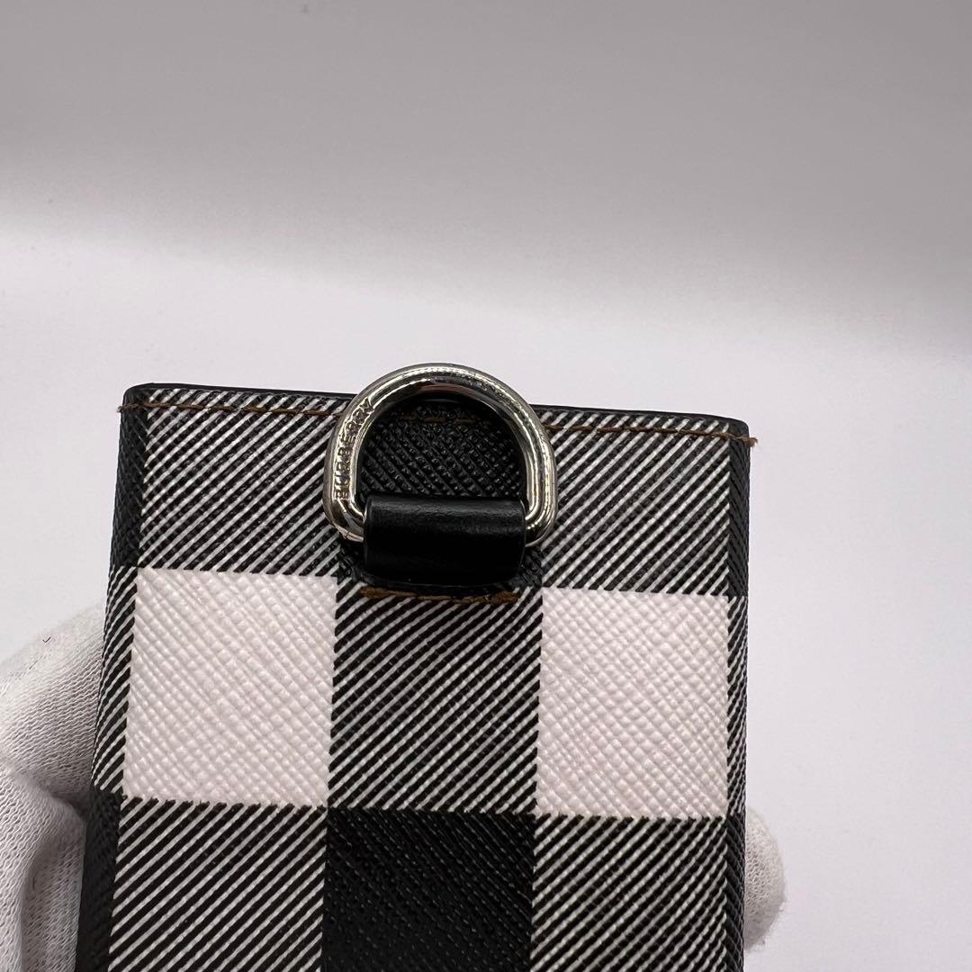 BURBERRY キーケース　6連　ノバストライプ　チェック　ブラウン　レザー