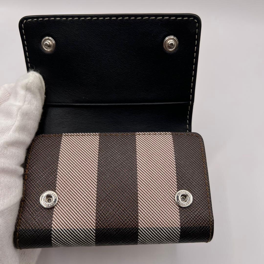 BURBERRY キーケース　6連　ノバストライプ　チェック　ブラウン　レザー