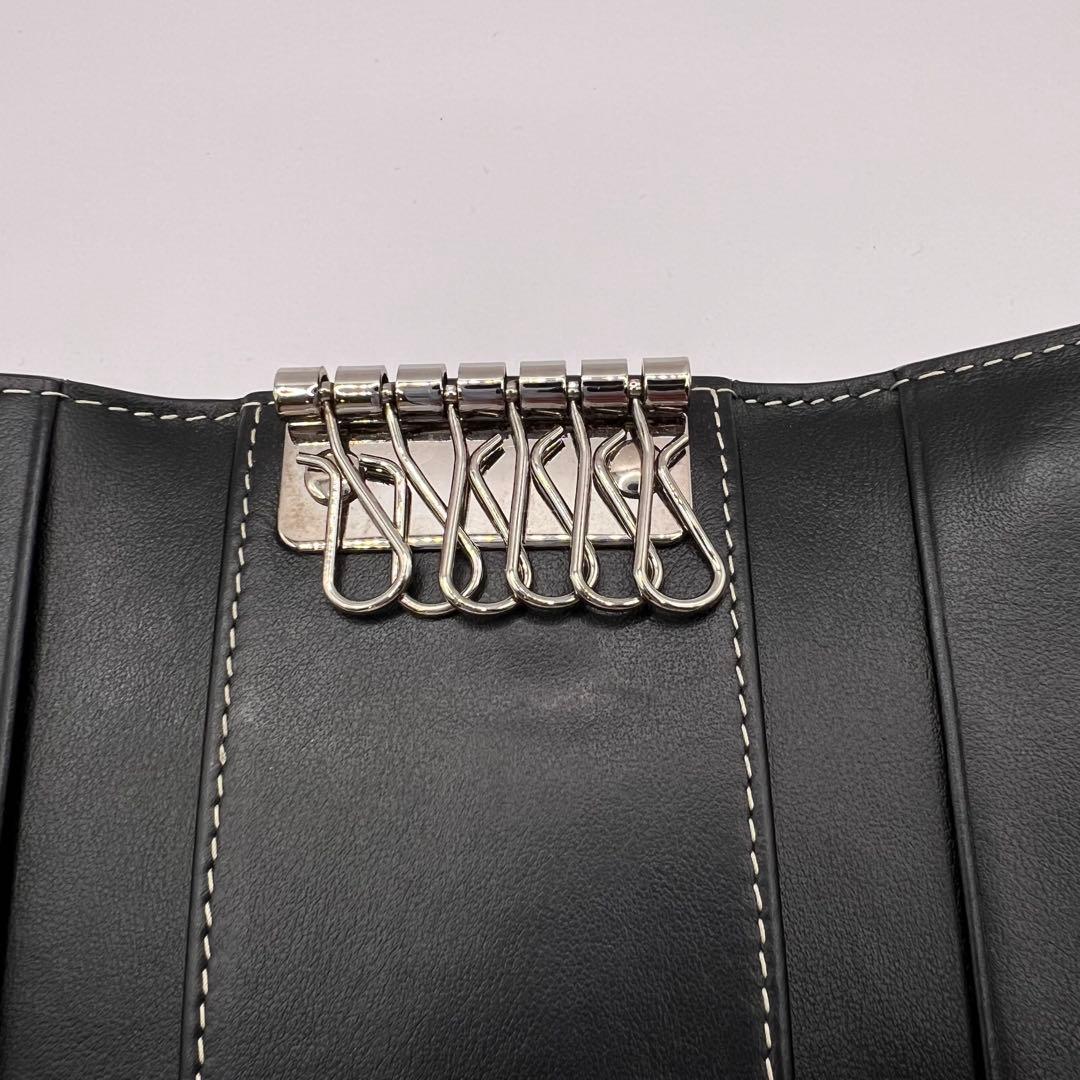 BURBERRY キーケース　6連　ノバストライプ　チェック　ブラウン　レザー