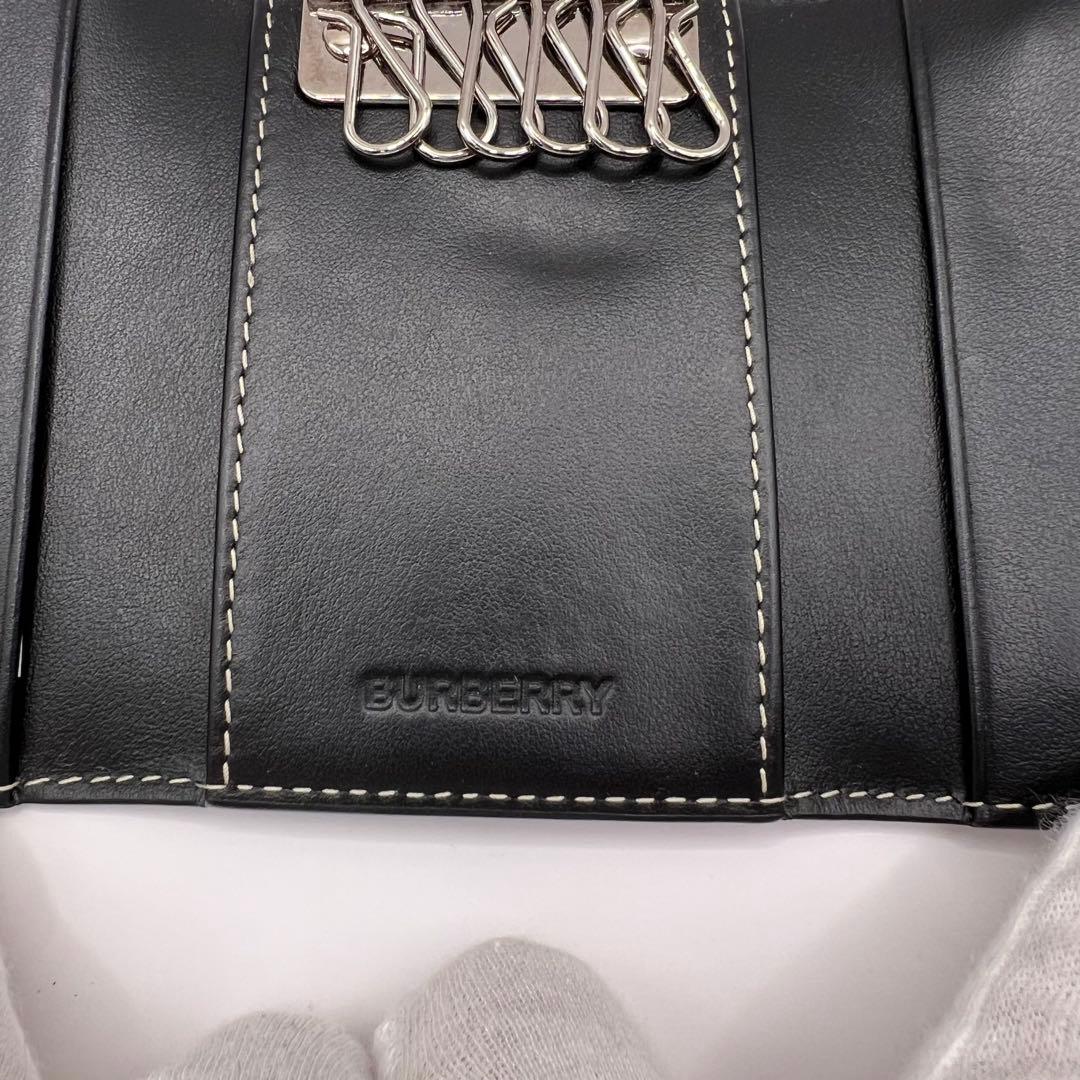BURBERRY キーケース　6連　ノバストライプ　チェック　ブラウン　レザー