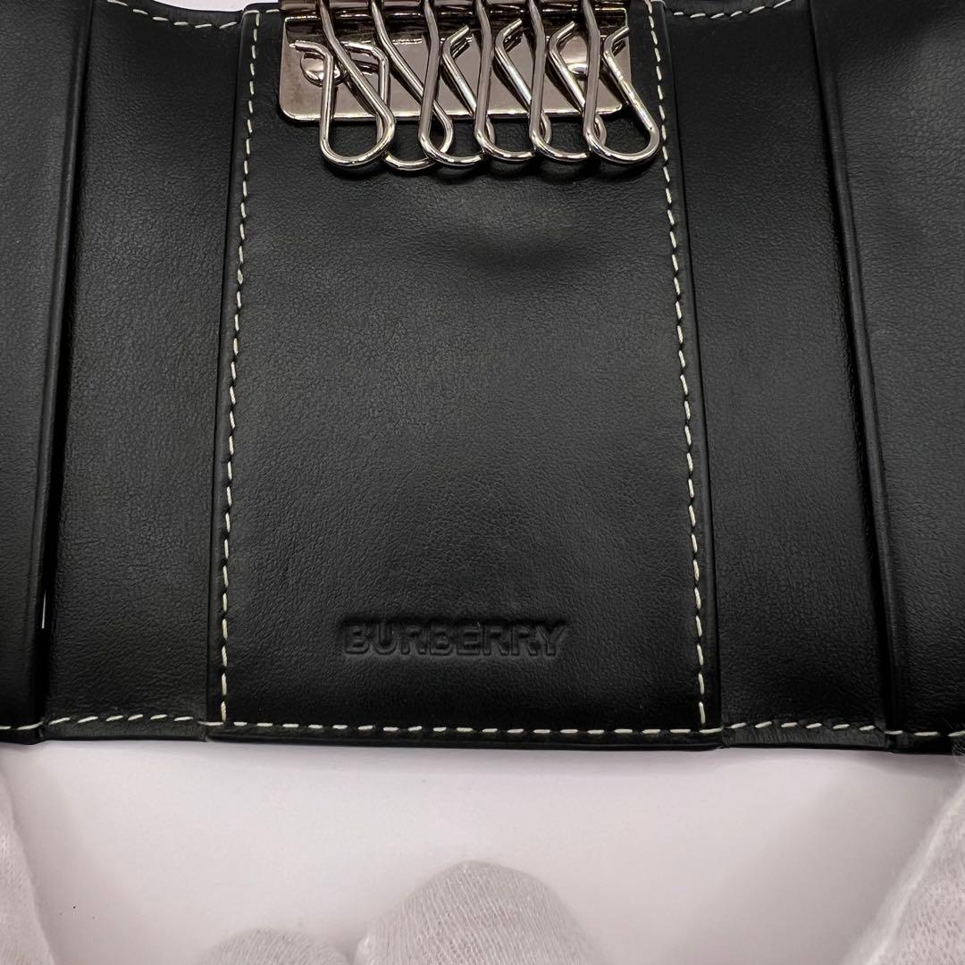 BURBERRY キーケース　6連　ノバストライプ　チェック　ブラウン　レザー
