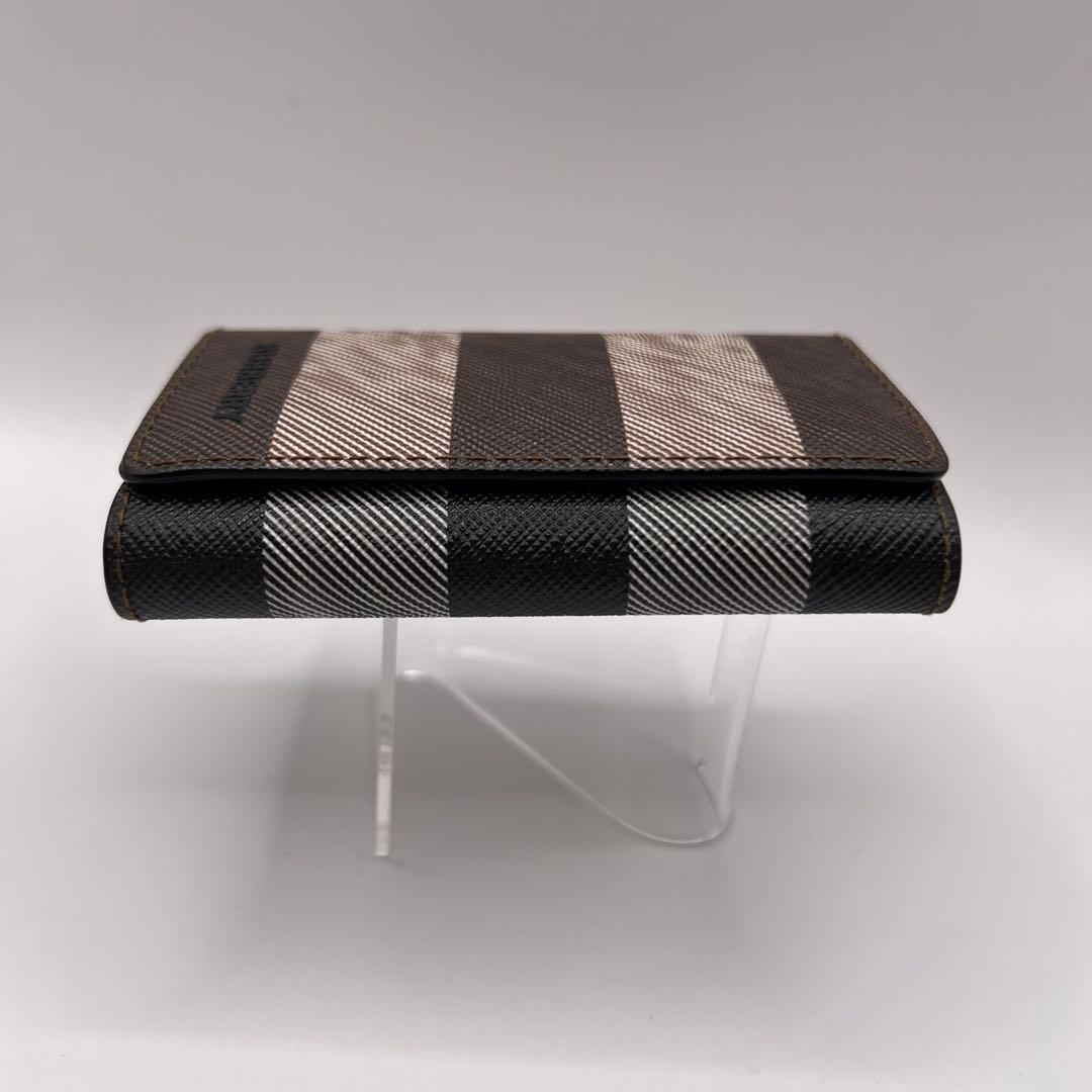 BURBERRY キーケース　6連　ノバストライプ　チェック　ブラウン　レザー