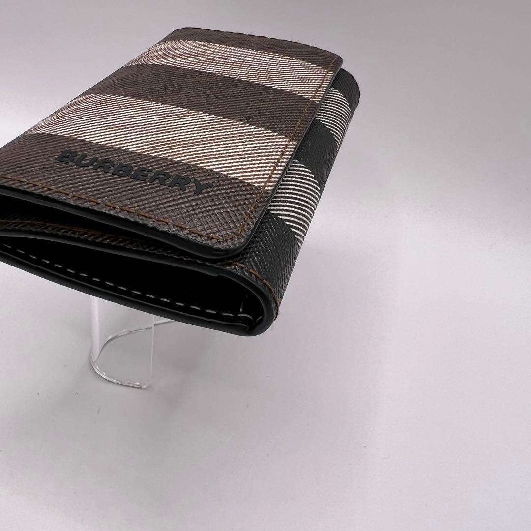 BURBERRY キーケース　6連　ノバストライプ　チェック　ブラウン　レザー
