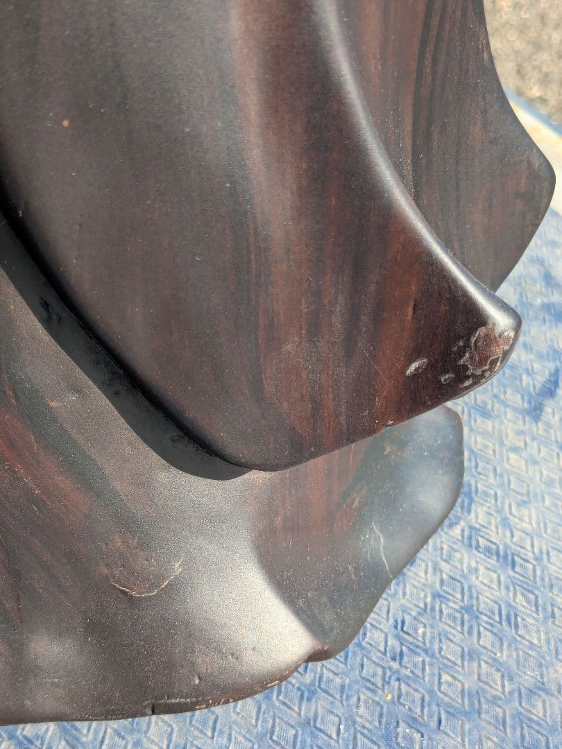 黒檀 布袋尊 彫刻 置物 オブジェ