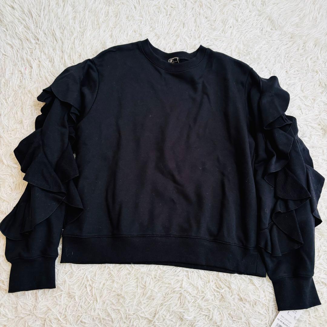新品タグ付き　KEITA MARUYAMA ケイタマルヤマ　フリルスウェット　黒