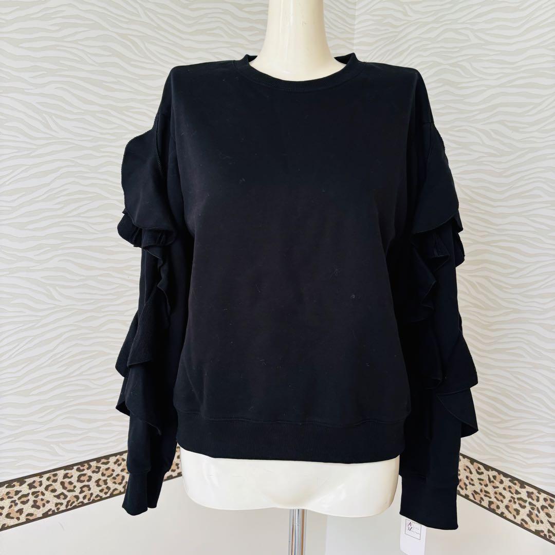 新品タグ付き　KEITA MARUYAMA ケイタマルヤマ　フリルスウェット　黒