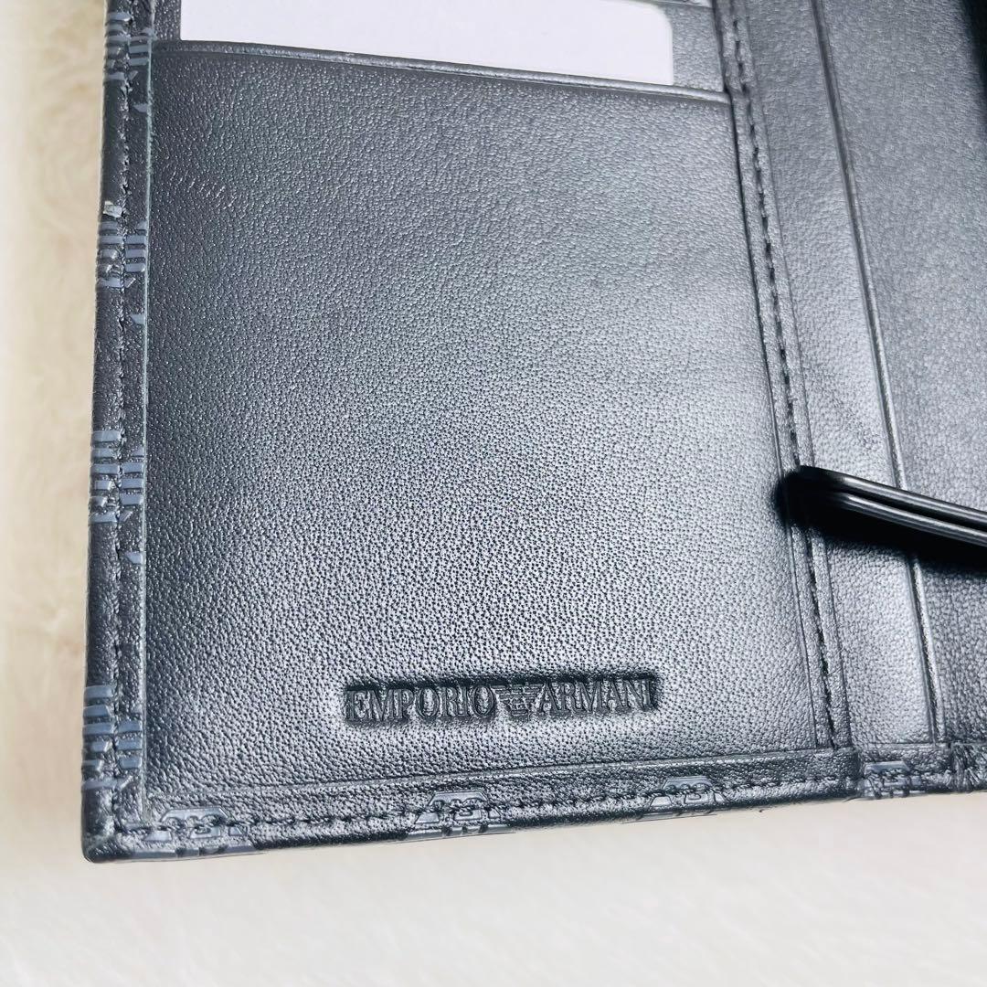 新品未使用 希少エンポリオアルマーニ　正規品　ロングウォレットエンボスロゴ 本革